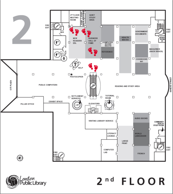Library Floor Plan, Second Floor